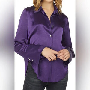 NANUSHKA madine satin Shirt (Purple)